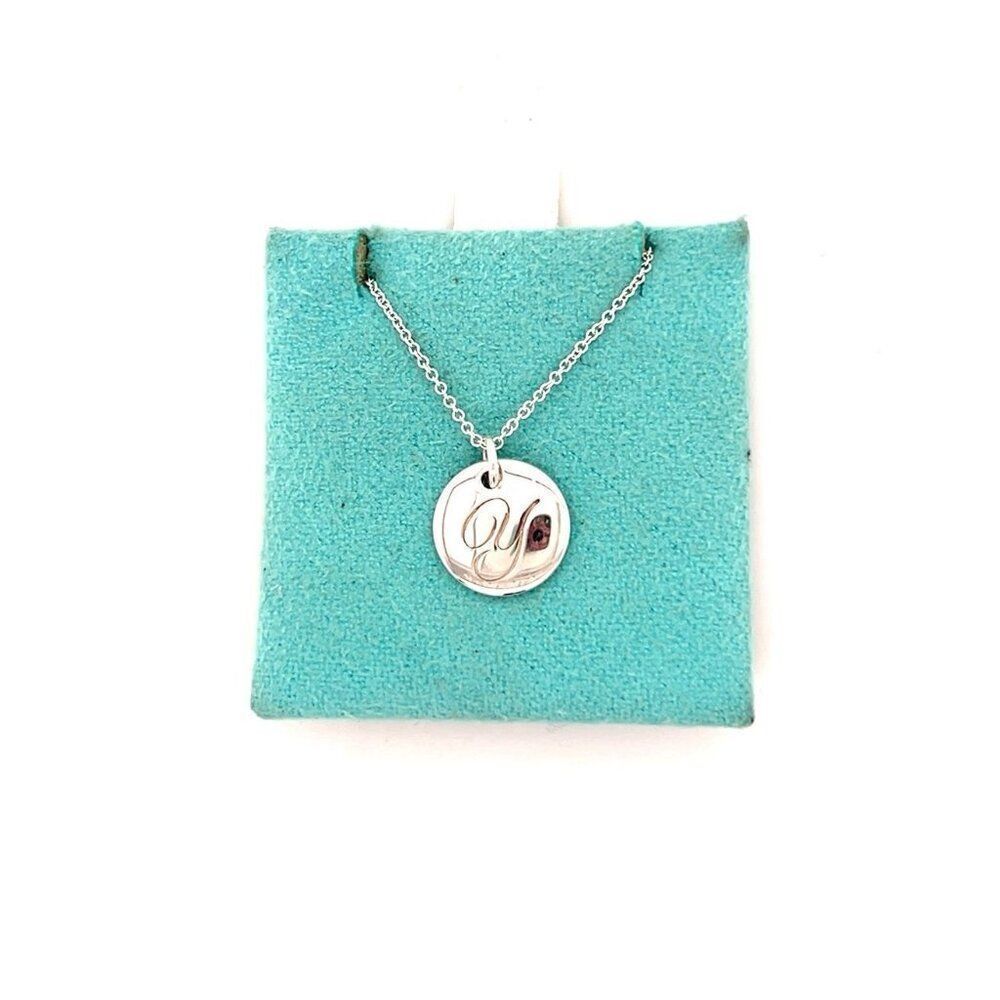 T&Co. 925 Initial Y Discs Necklace